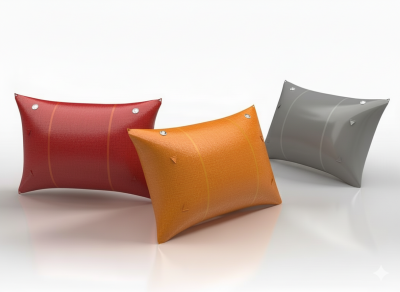 Мягкие надувные понтоны для разгрузки дюкера